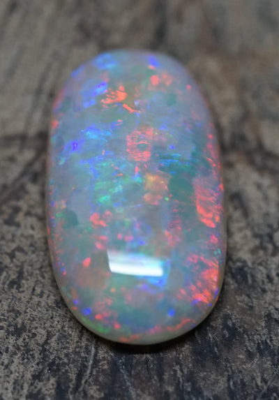 Olympic Pendant Oval Gem Opal - Red and Blue - 8.2 Carats. 0080