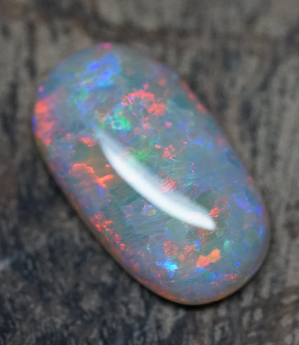 Olympic Pendant Oval Gem Opal - Red and Blue - 8.2 Carats. 0080