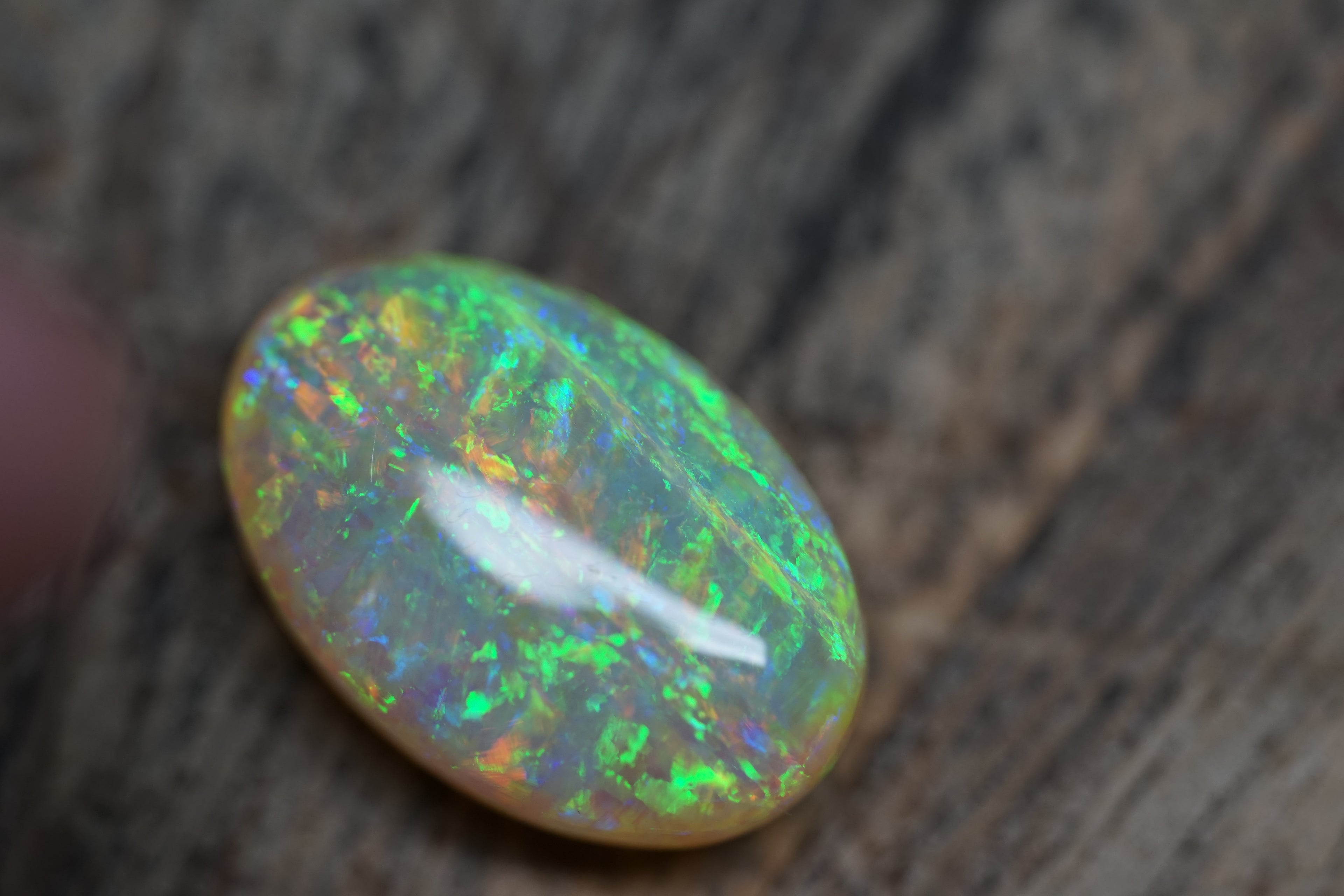 11.9 Carat Bright Double Sided Gem Opal - 0093