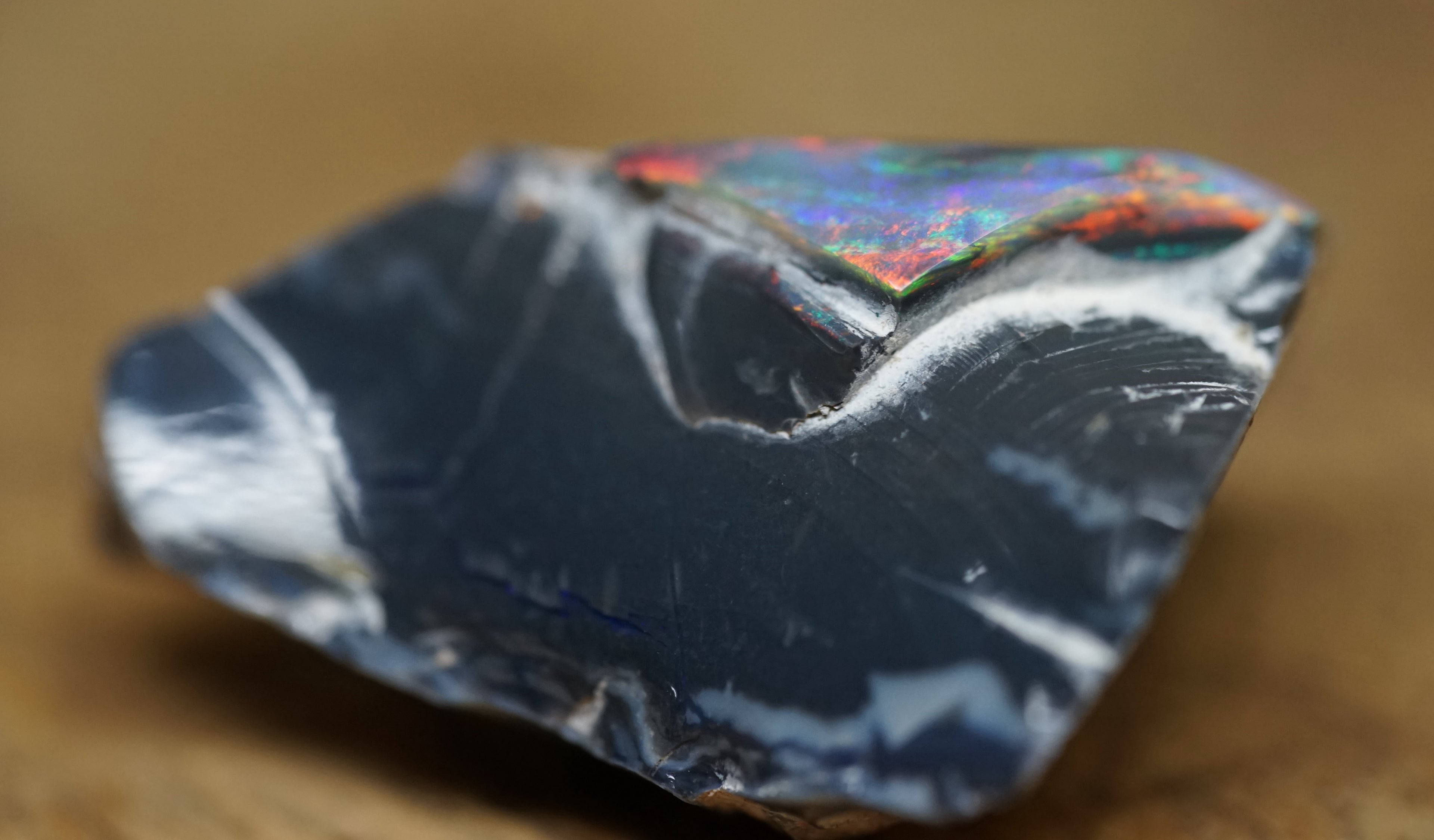 Lightning Ridge Specimen - Red on Black - 39 Carats. 0058