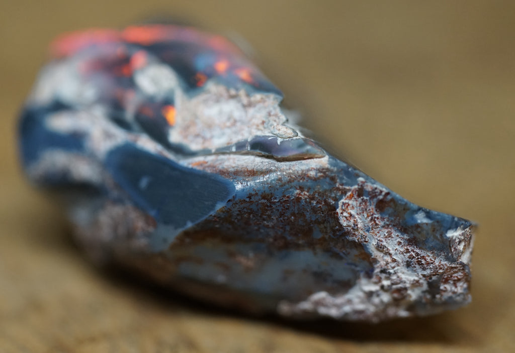 Lightning Ridge Specimen - Red on Black - 39 Carats. 0058