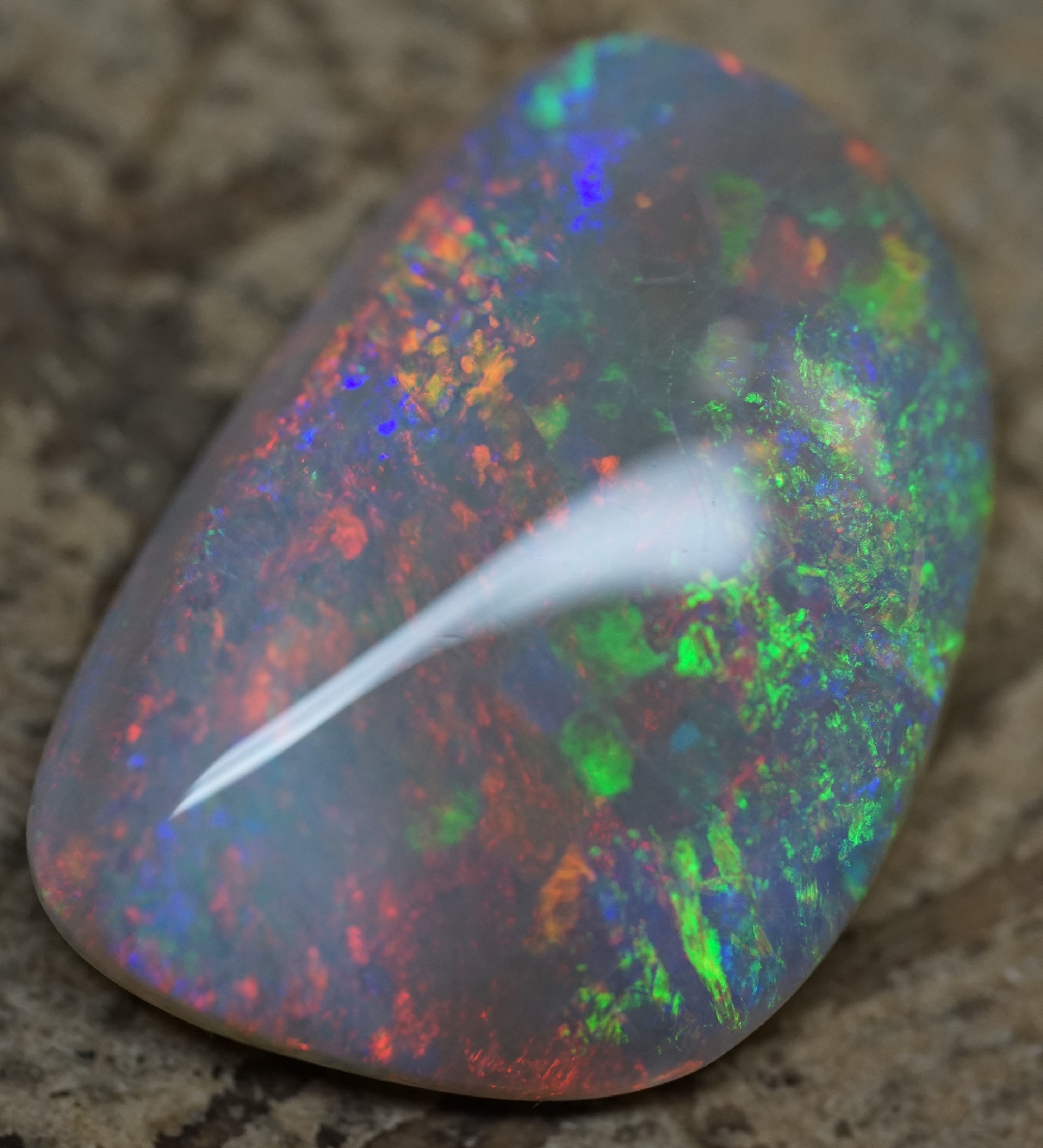 Mintabie Freeform Pendant Gem Opal - 6.7 Carats. 0067