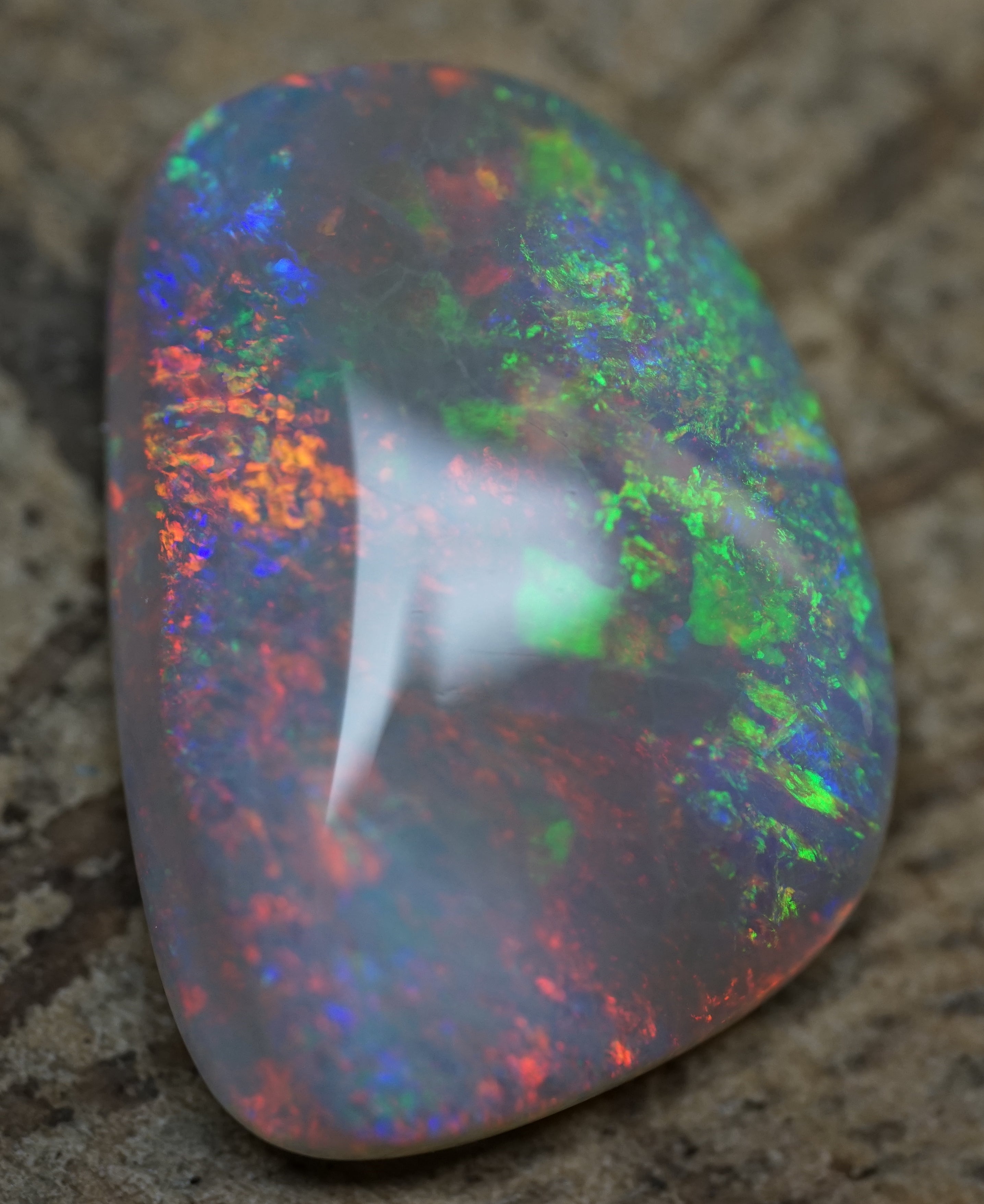 Mintabie Freeform Pendant Gem Opal - 6.7 Carats. 0067