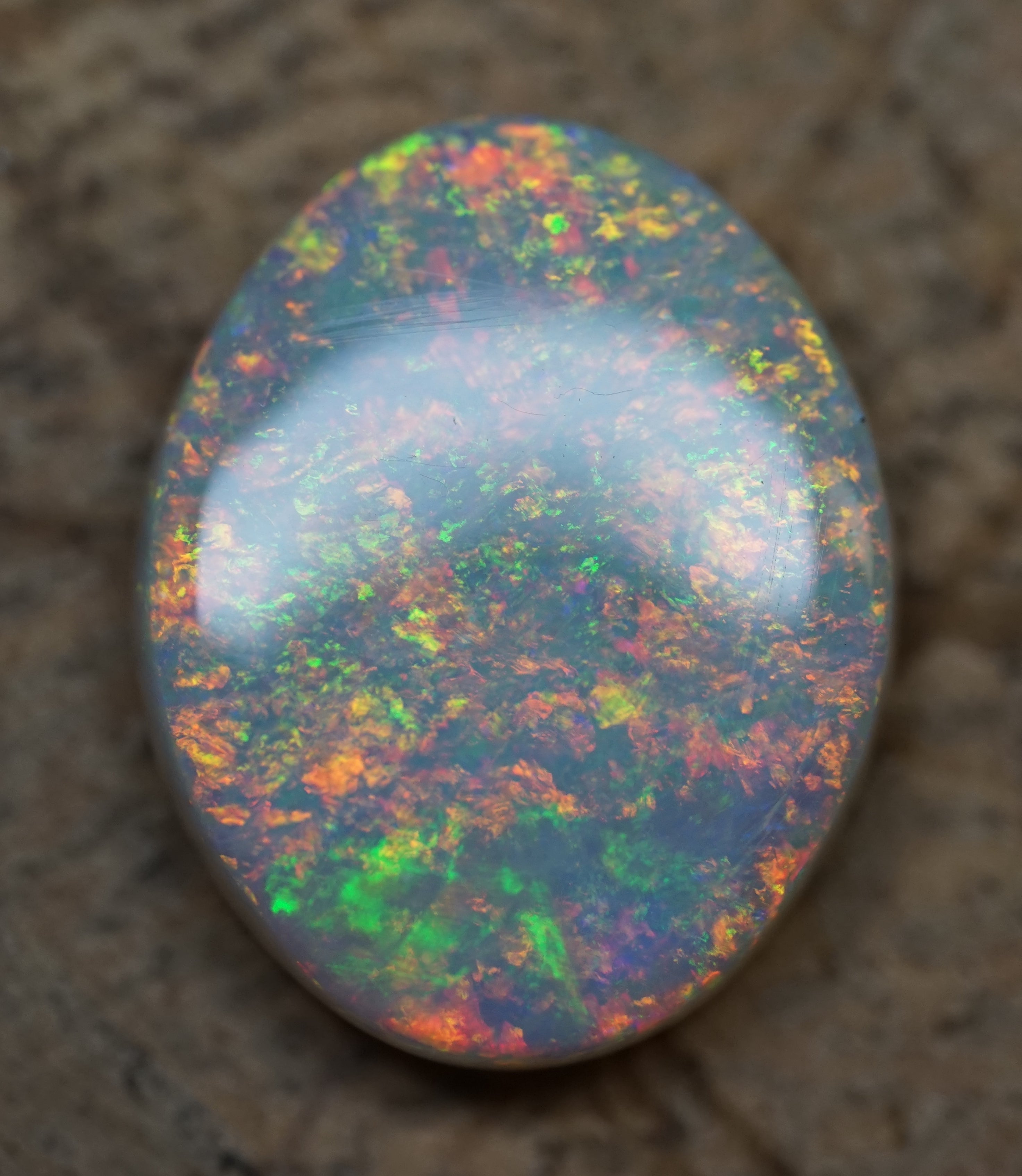 Coober Pedy Orange and Gold Oval - 5.7 Carats. 0023
