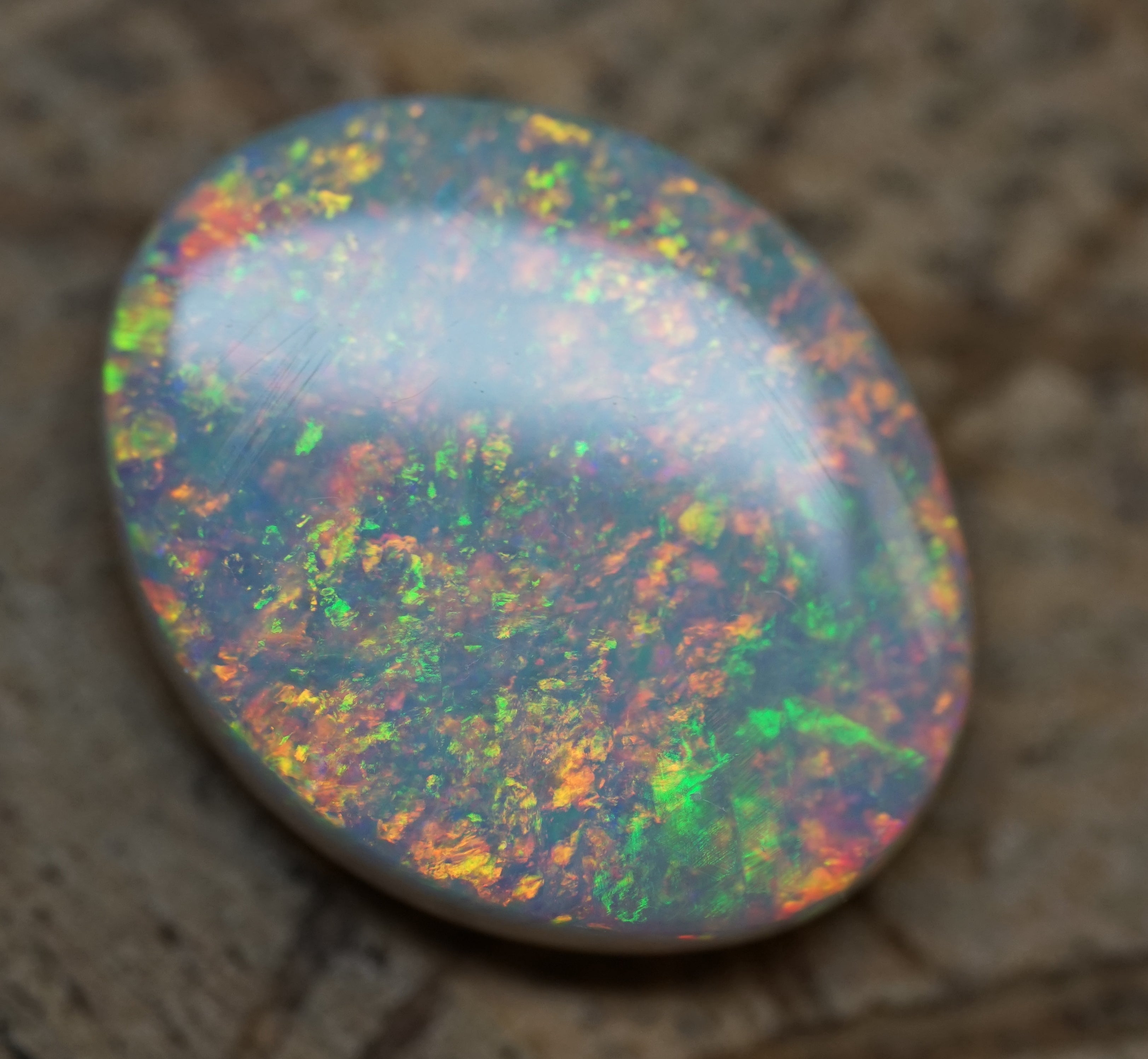 Coober Pedy Orange and Gold Oval - 5.7 Carats. 0023