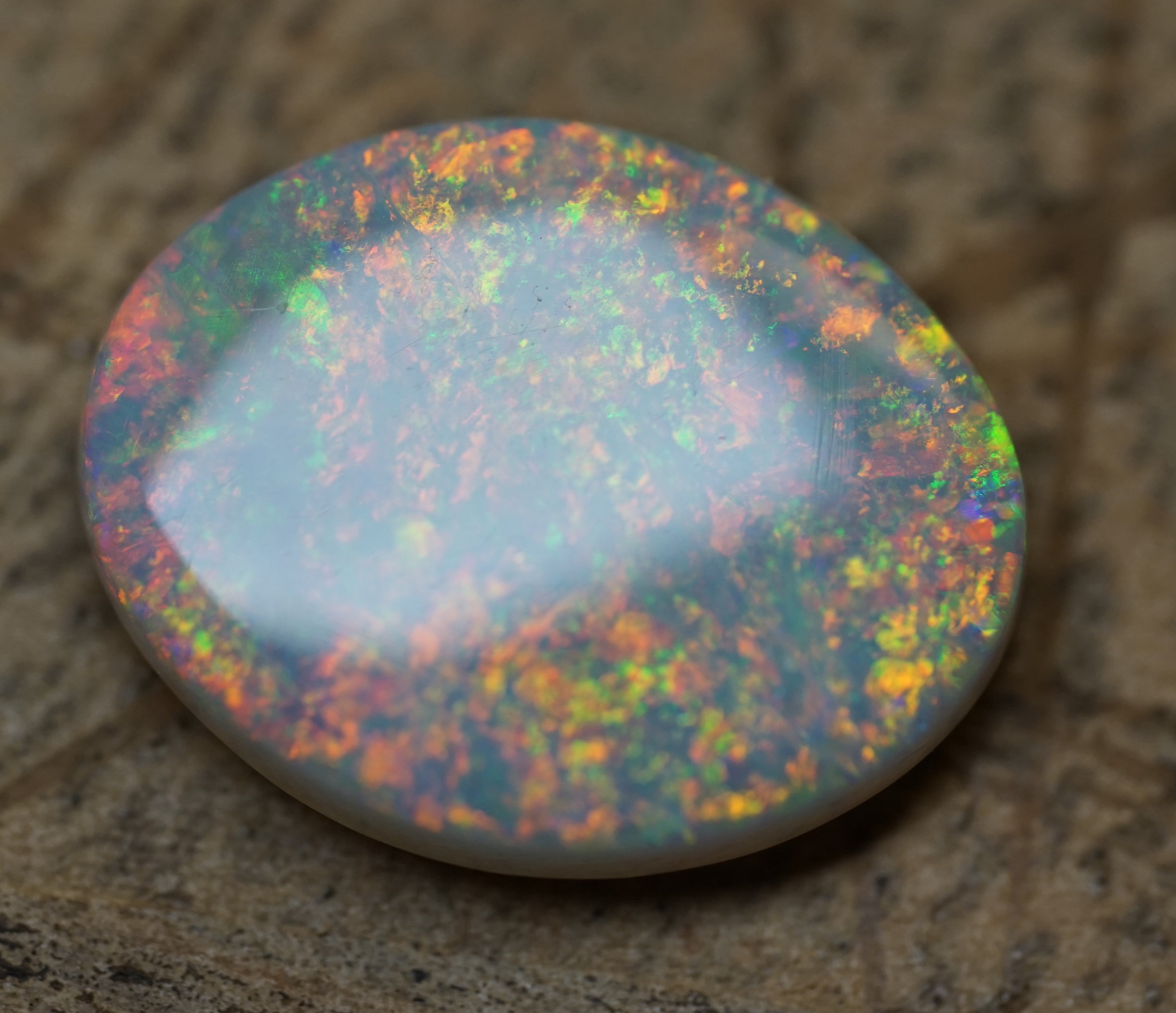 Coober Pedy Orange and Gold Oval - 5.7 Carats. 0023