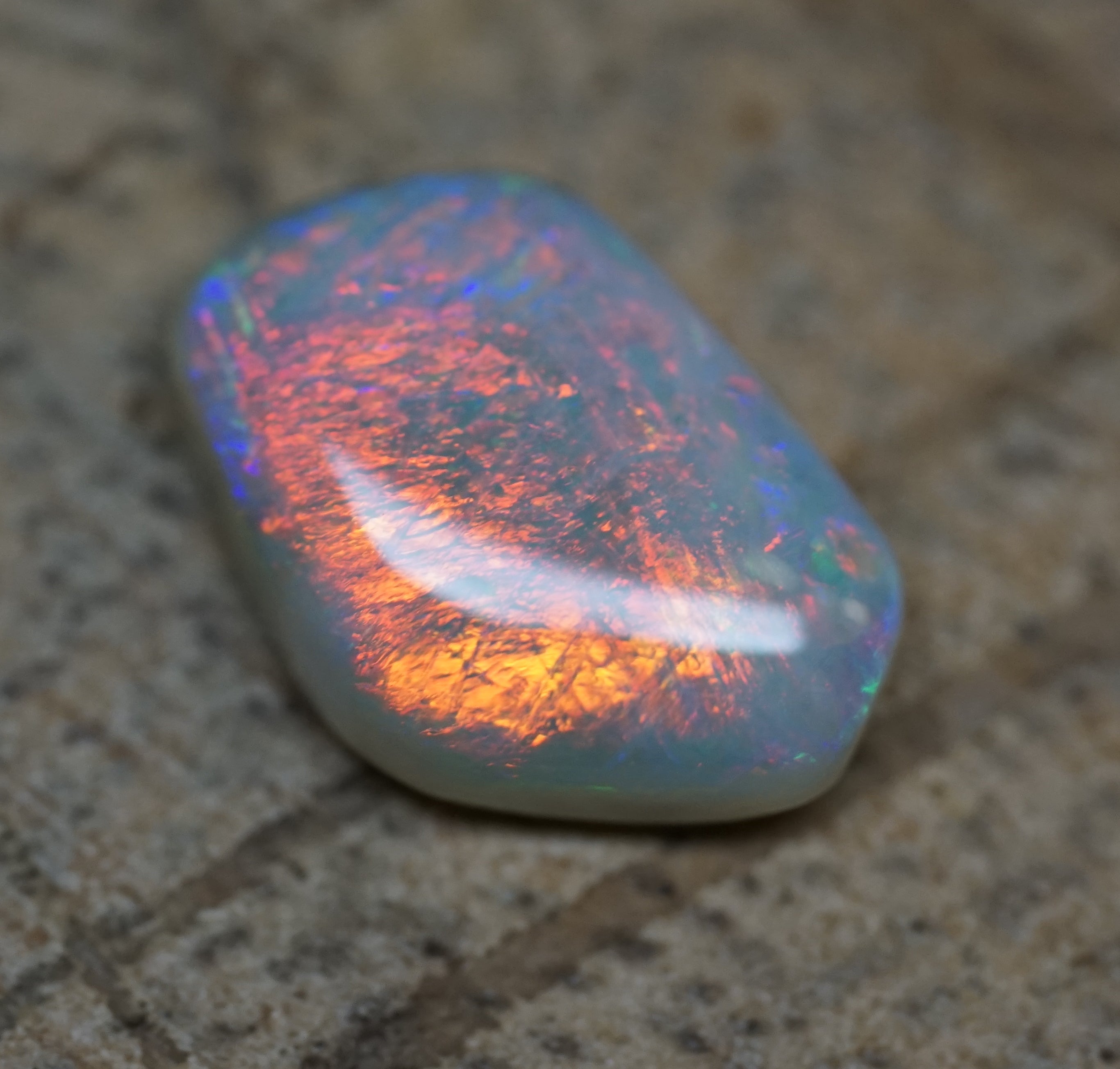 Orange Lightning Ridge Freeform - 2.2 Carats. 0082