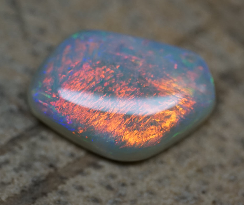 Orange Lightning Ridge Freeform - 2.2 Carats. 0082