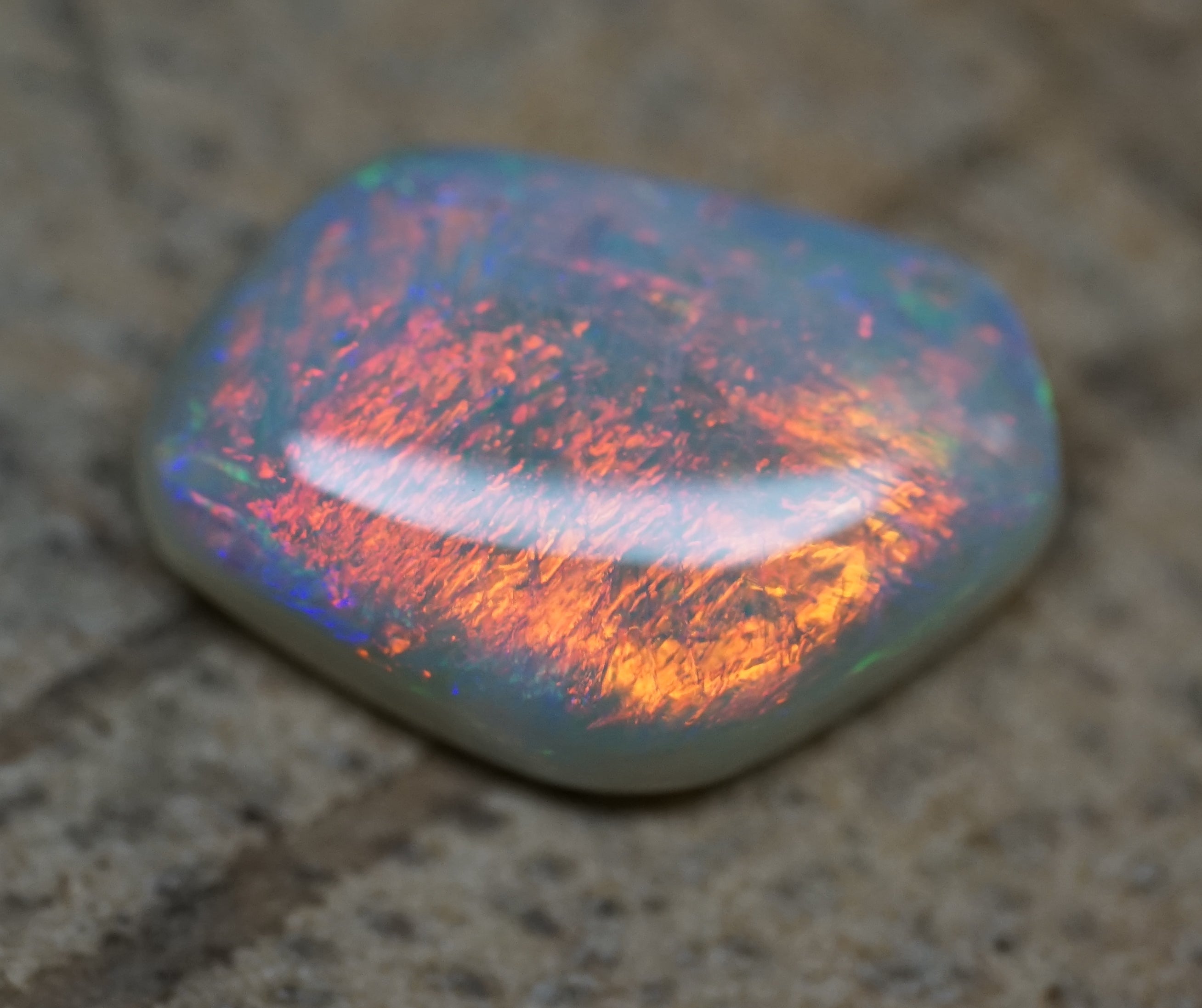 Orange Lightning Ridge Freeform - 2.2 Carats. 0082