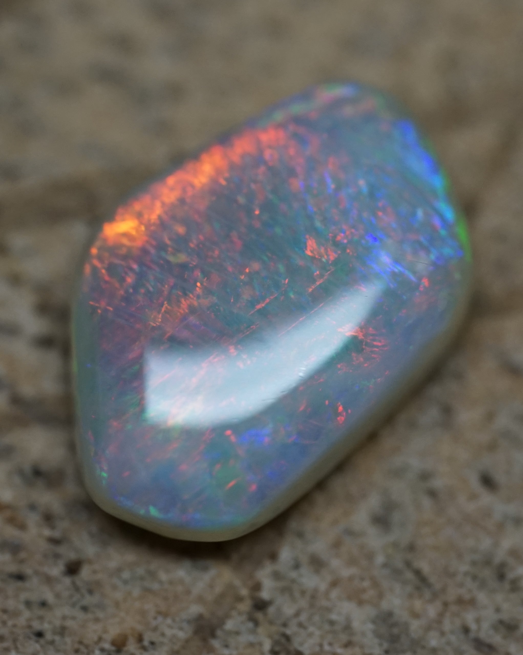 Orange Lightning Ridge Freeform - 2.2 Carats. 0082