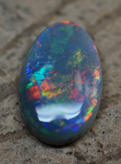 Mintabie Black Opal - Multi colour