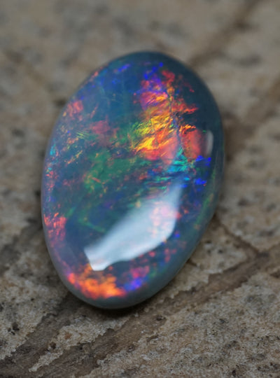 Mintabie Black Opal - Multi colour