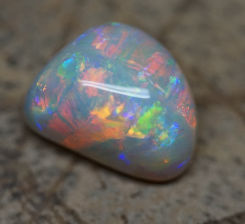 High Dome Multi-Colour Striated Freeform 5.4 Carats. 0037