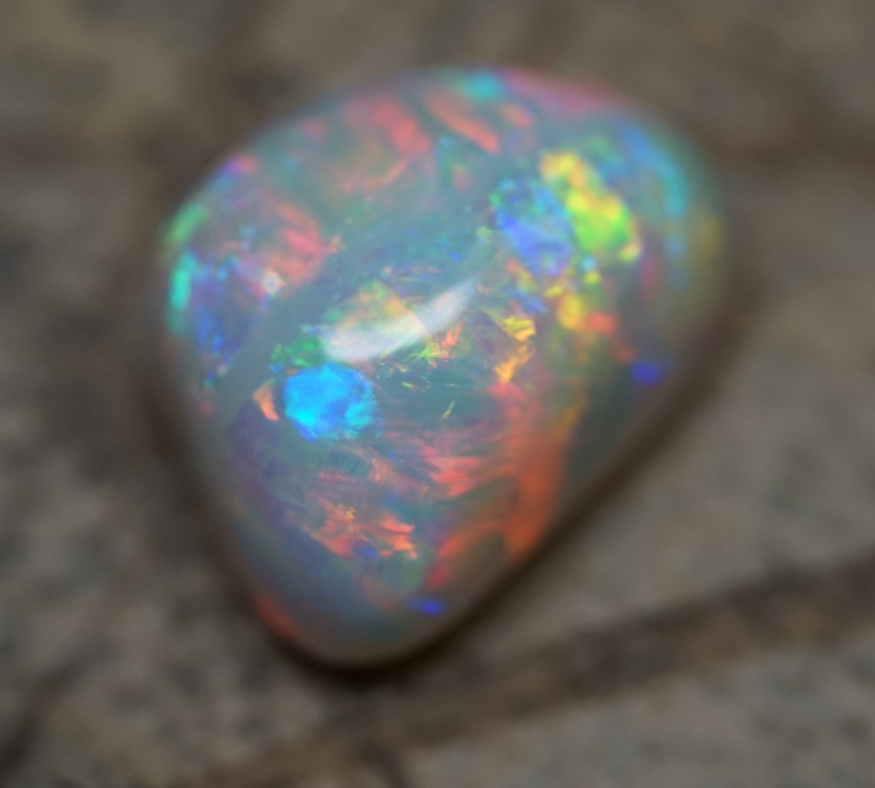 High Dome Multi-Colour Striated Freeform 5.4 Carats. 0037
