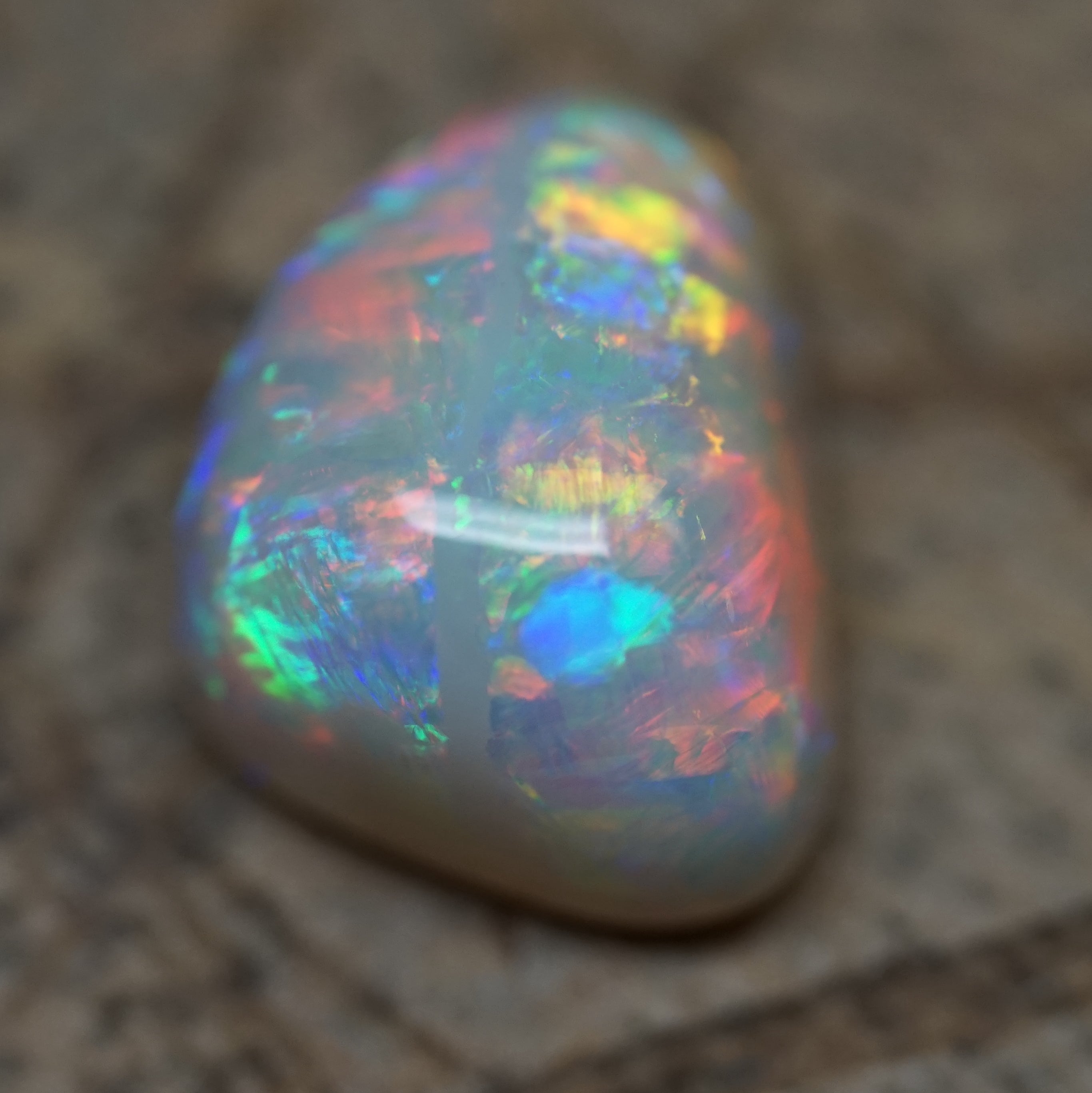High Dome Multi-Colour Striated Freeform 5.4 Carats. 0037