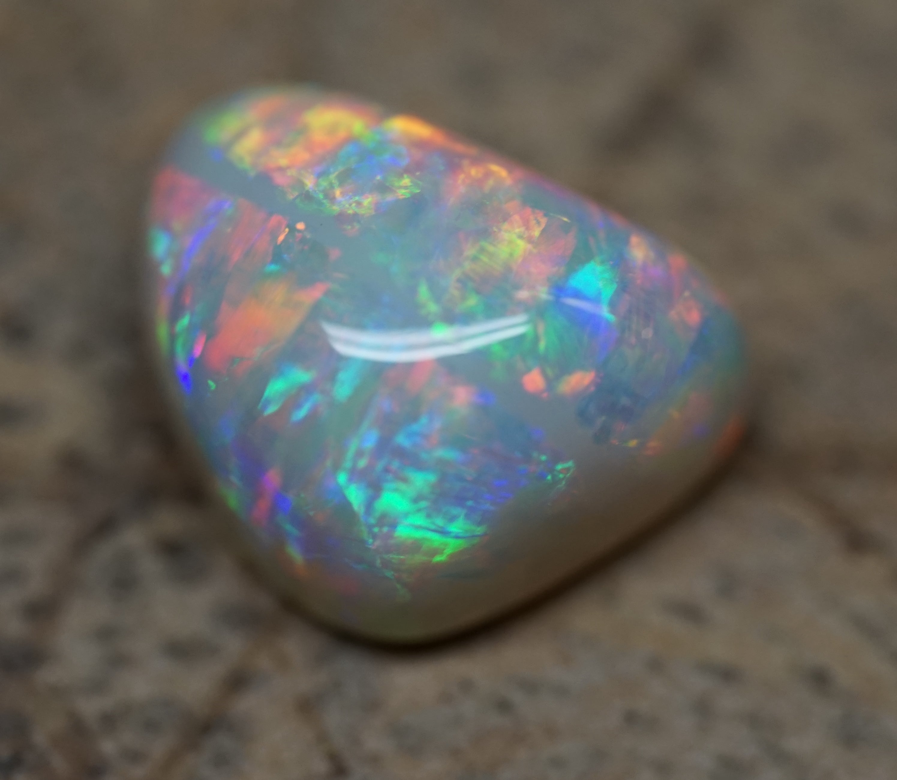 High Dome Multi-Colour Striated Freeform 5.4 Carats. 0037