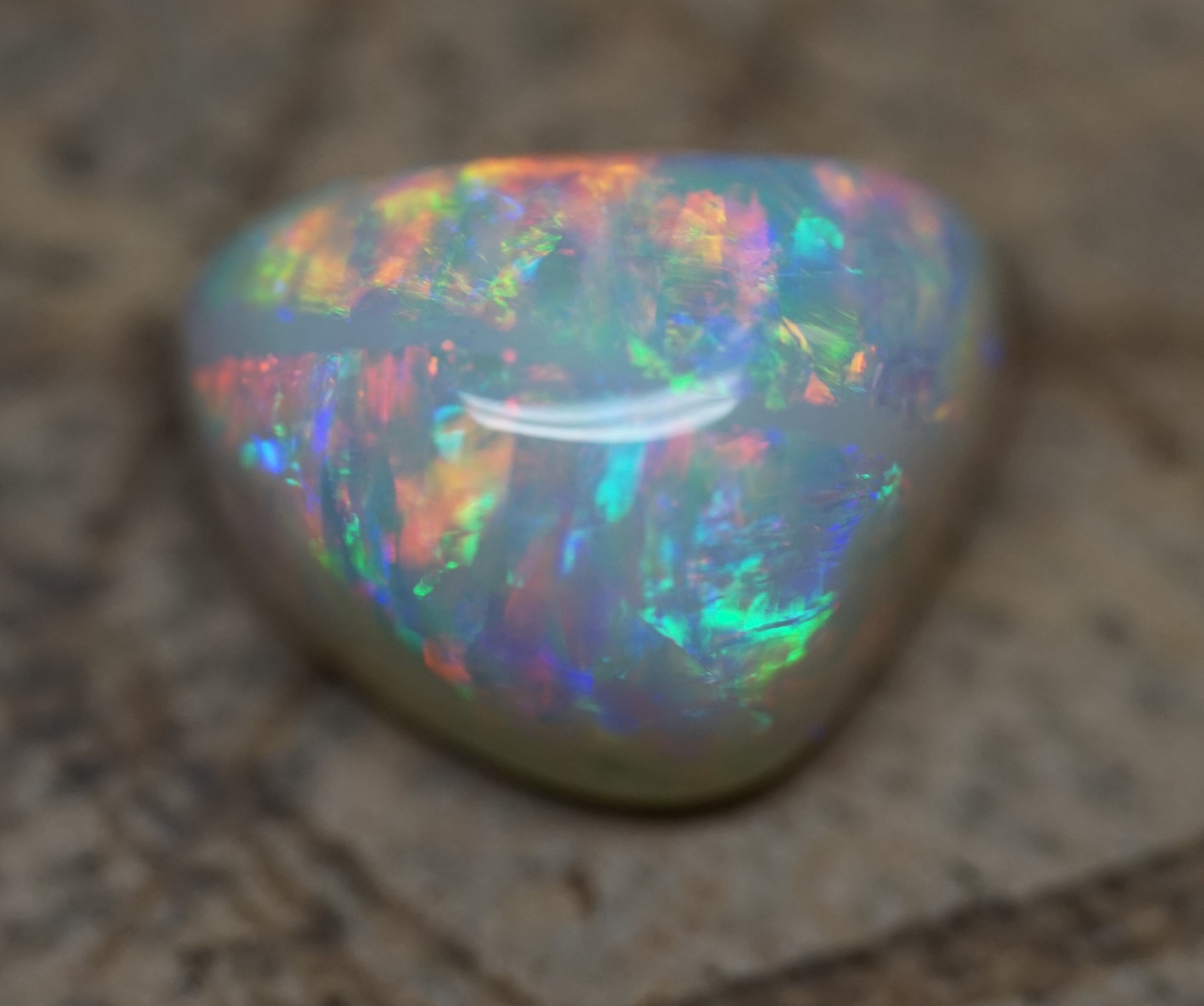 High Dome Multi-Colour Striated Freeform 5.4 Carats. 0037