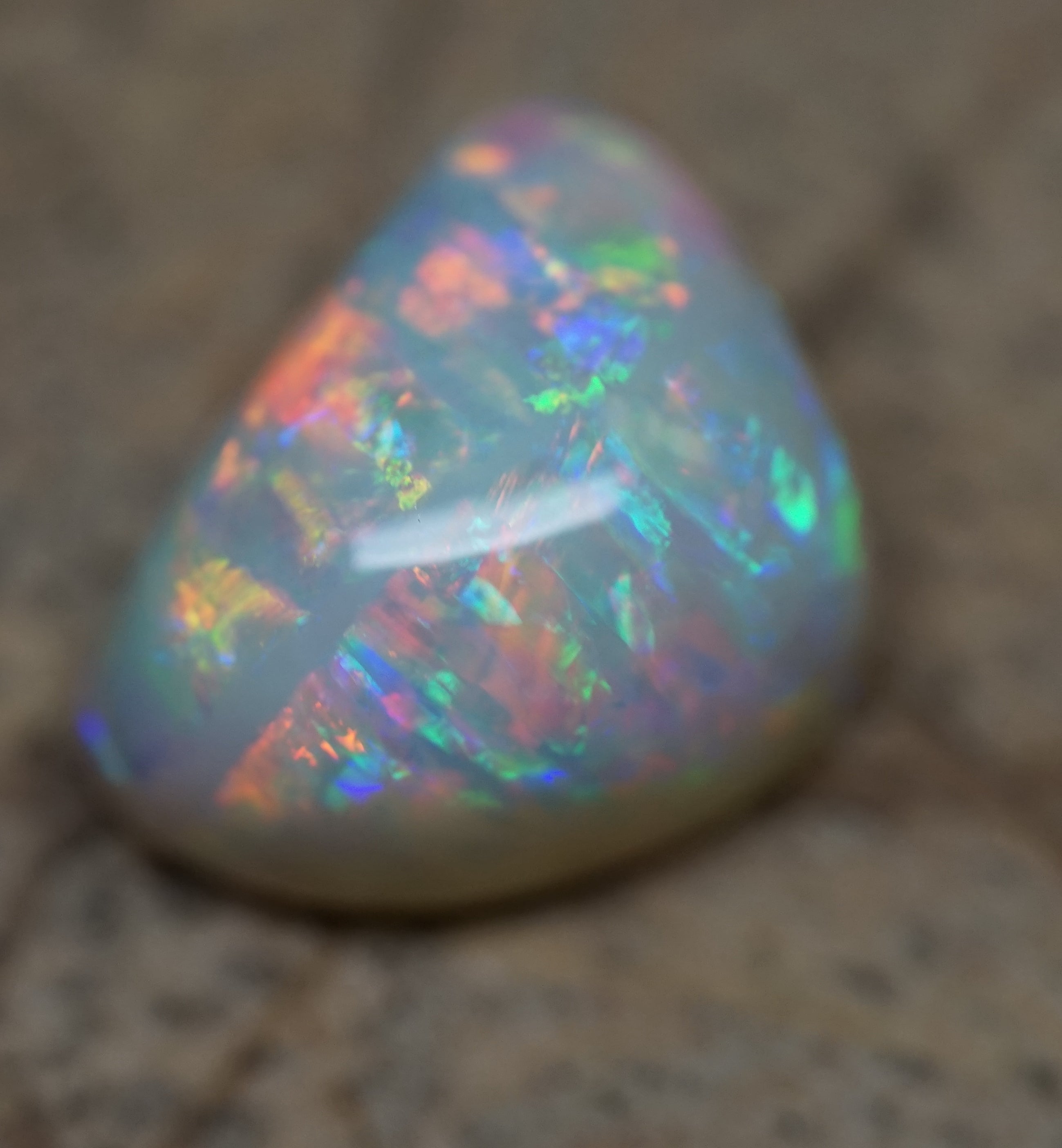 High Dome Multi-Colour Striated Freeform 5.4 Carats. 0037