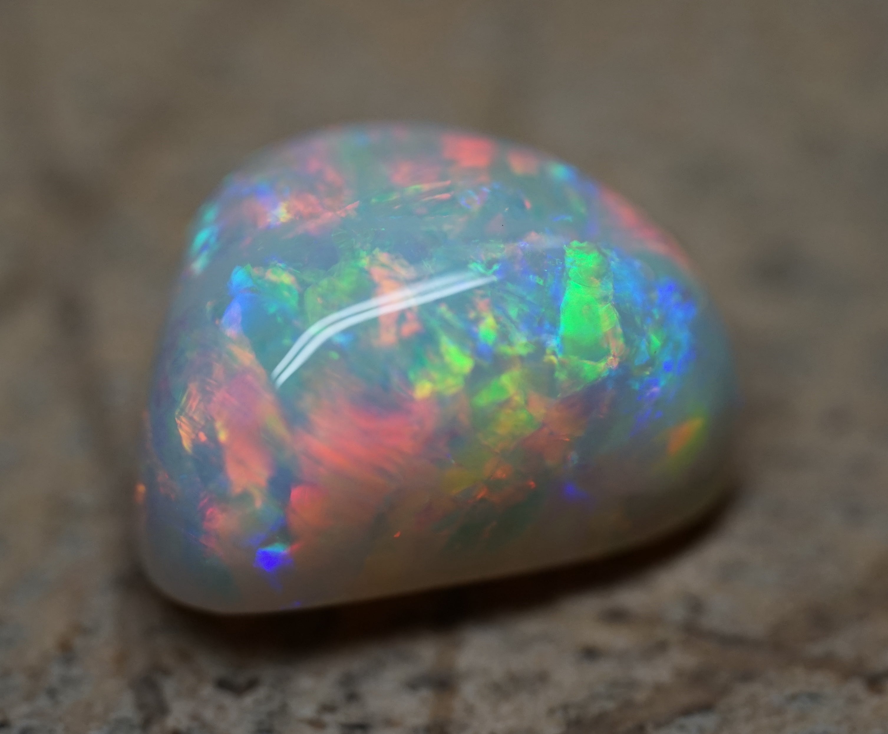 High Dome Multi-Colour Striated Freeform 5.4 Carats. 0037