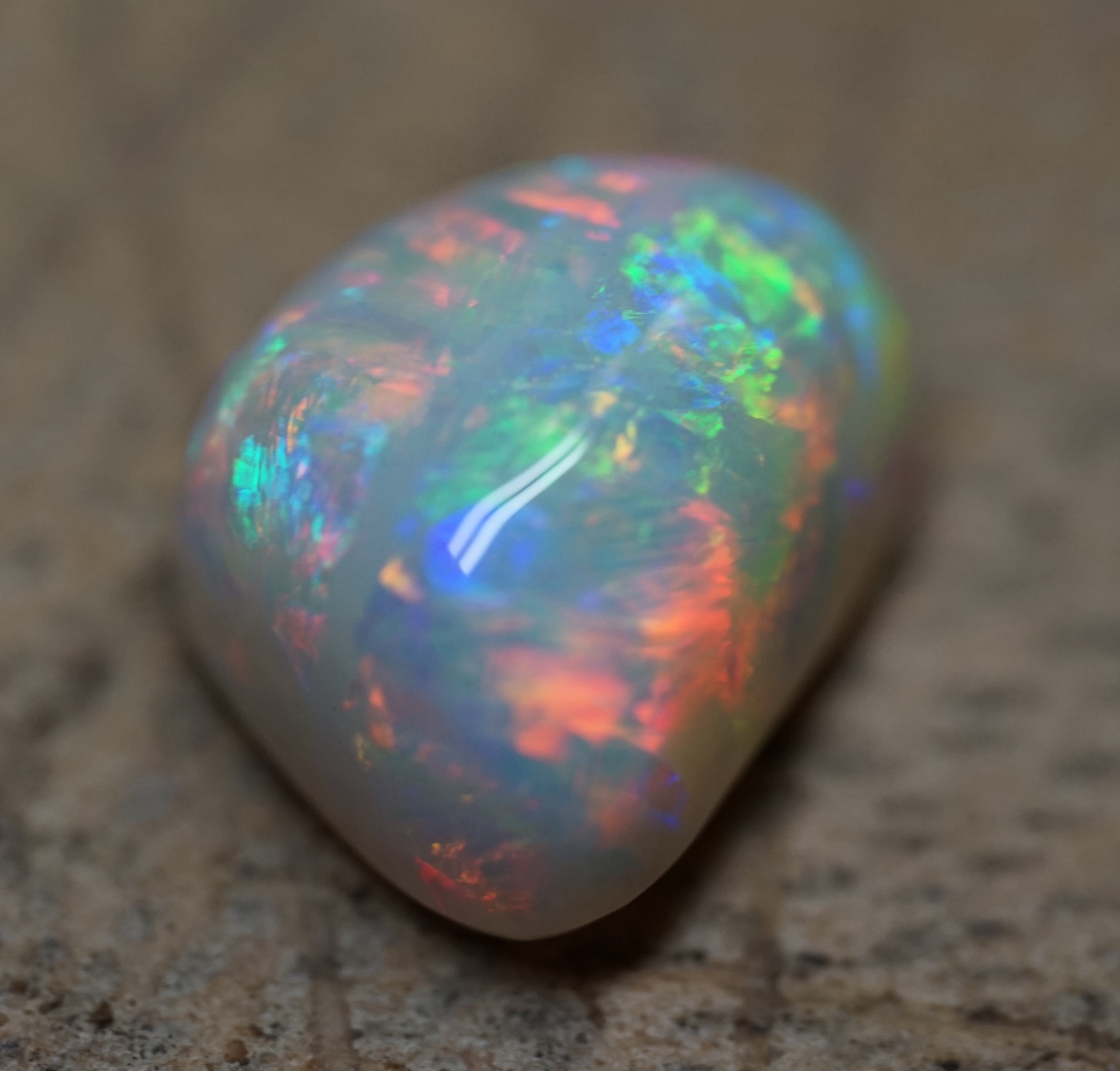 High Dome Multi-Colour Striated Freeform 5.4 Carats. 0037