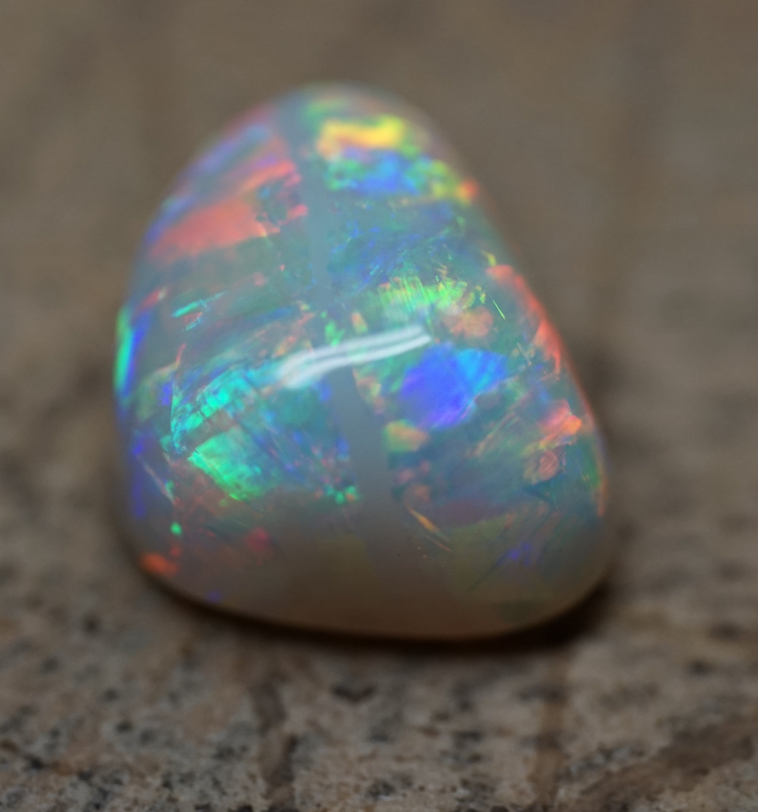 High Dome Multi-Colour Striated Freeform 5.4 Carats. 0037