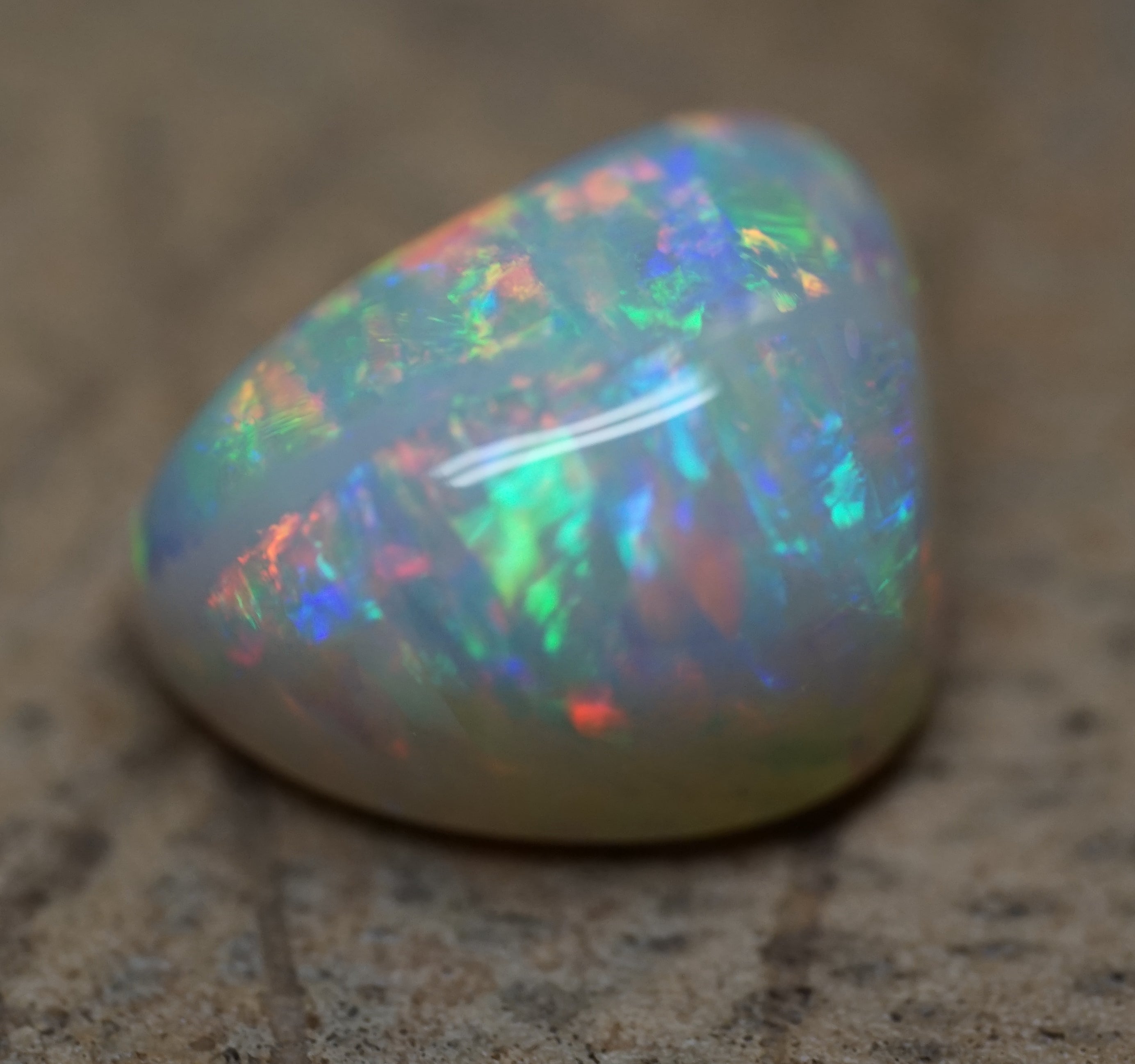 High Dome Multi-Colour Striated Freeform 5.4 Carats. 0037