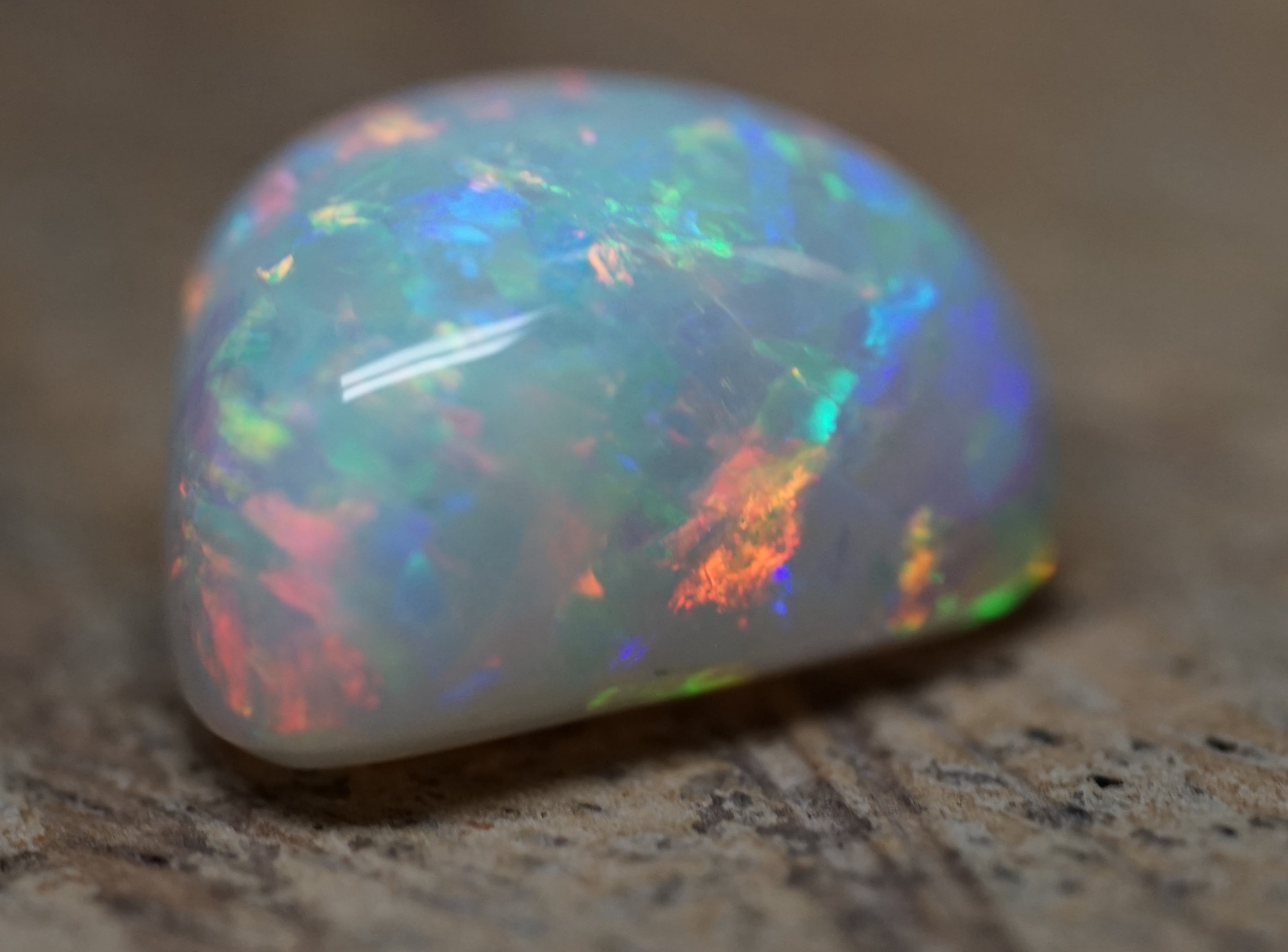 High Dome Multi-Colour Striated Freeform 5.4 Carats. 0037