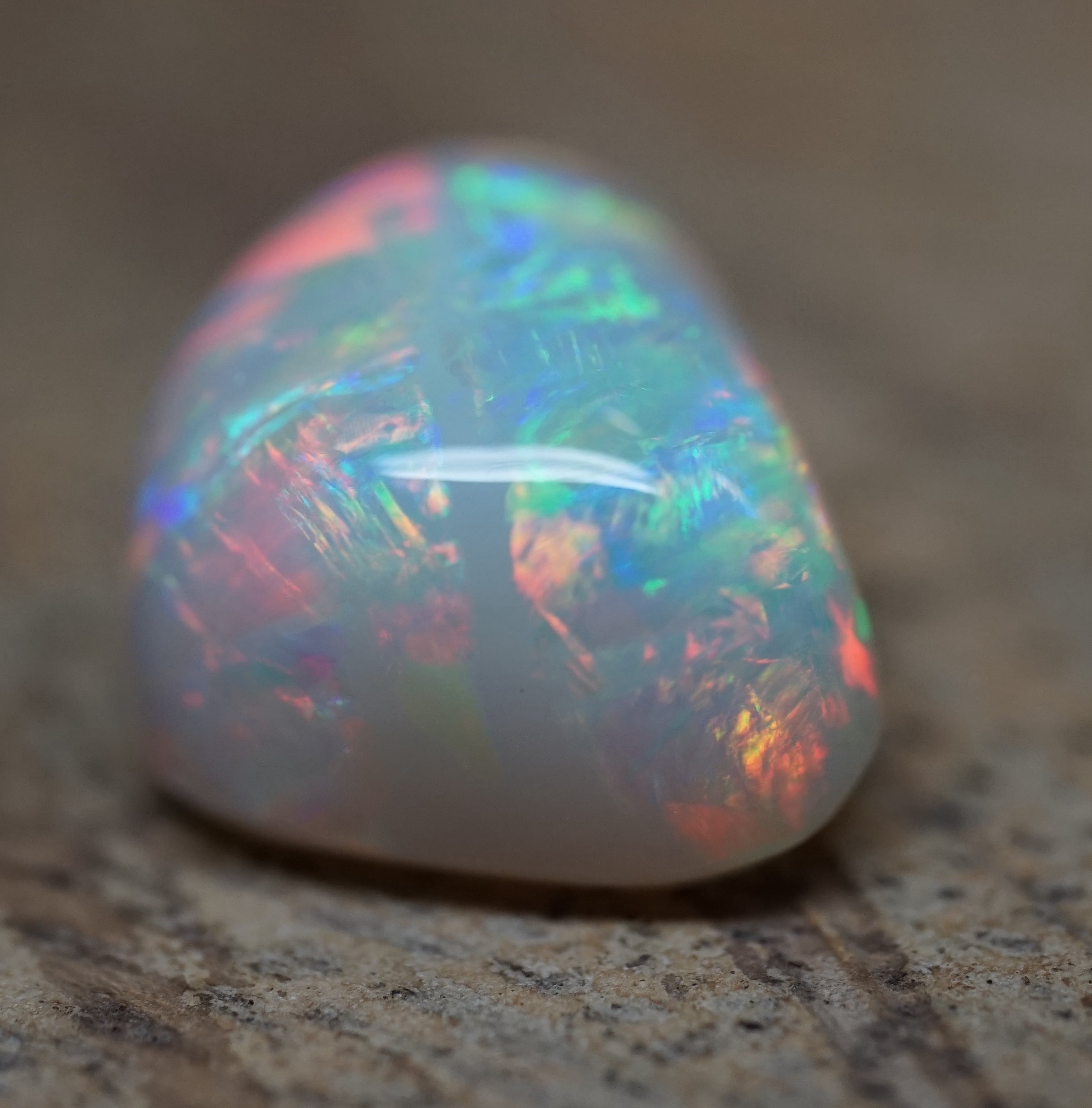 High Dome Multi-Colour Striated Freeform 5.4 Carats. 0037