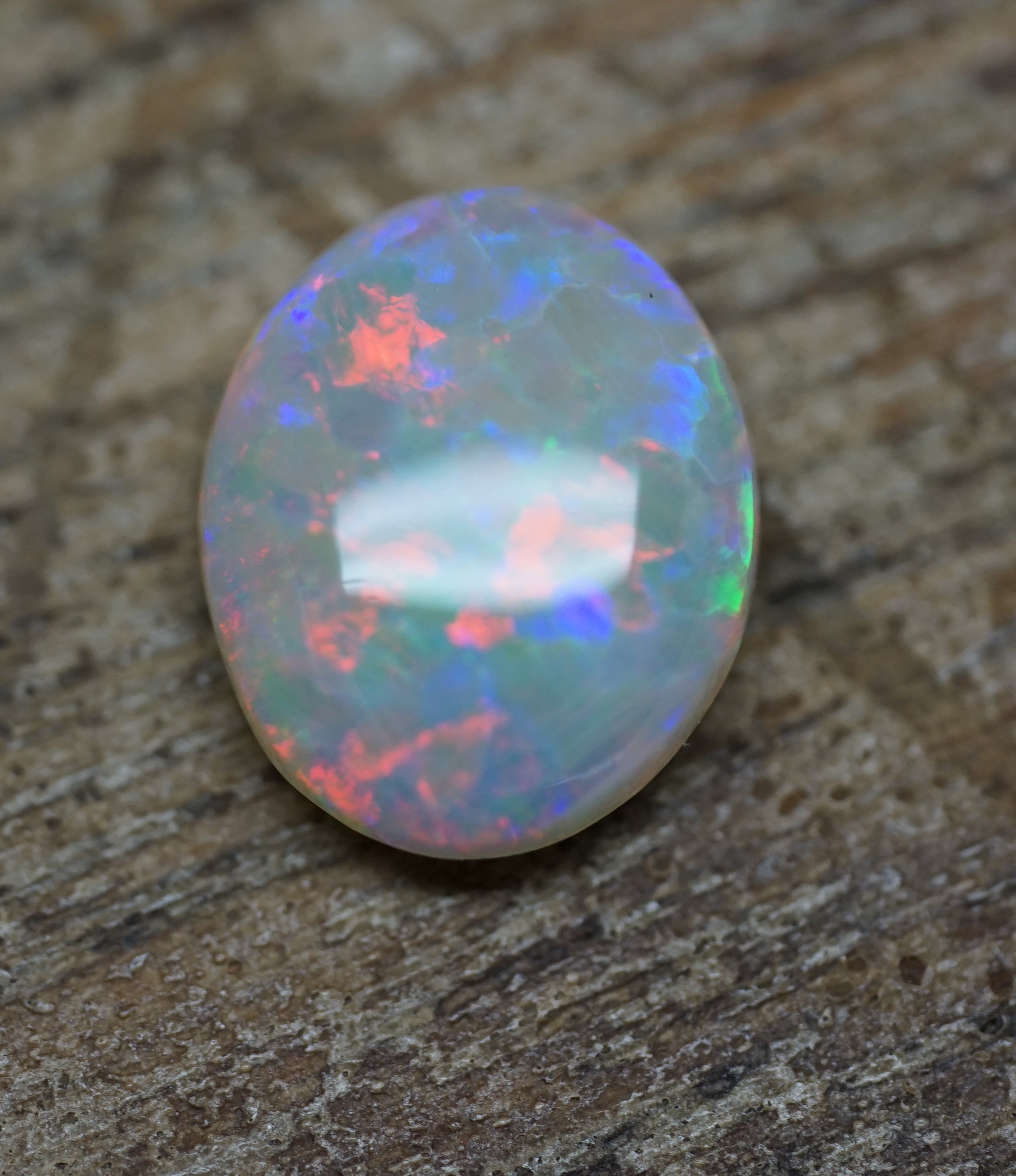 Olympic Red Crystal Opal Ringstone - 1.4 Carats. 0081