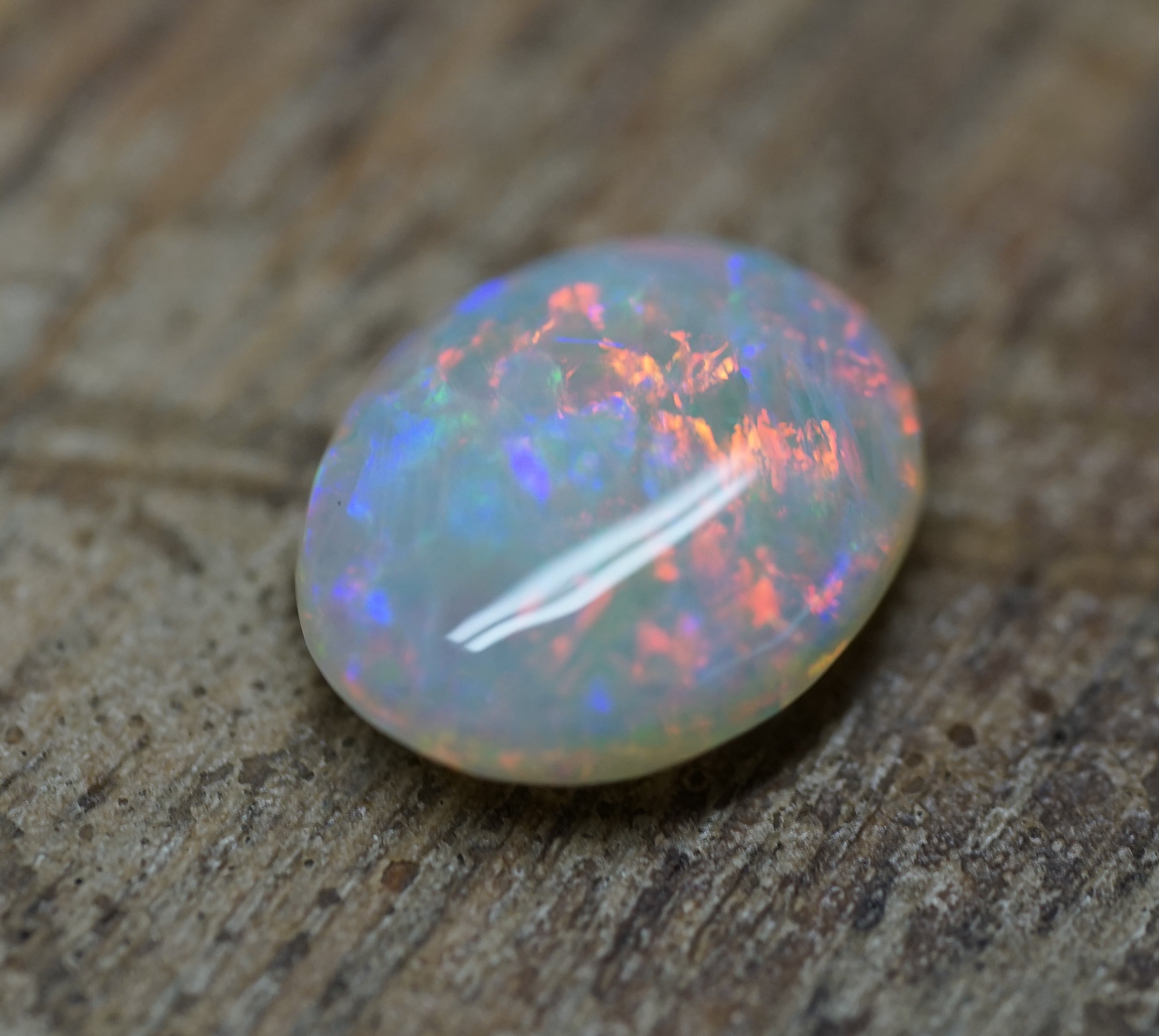 Olympic Red Crystal Opal Ringstone - 1.4 Carats. 0081