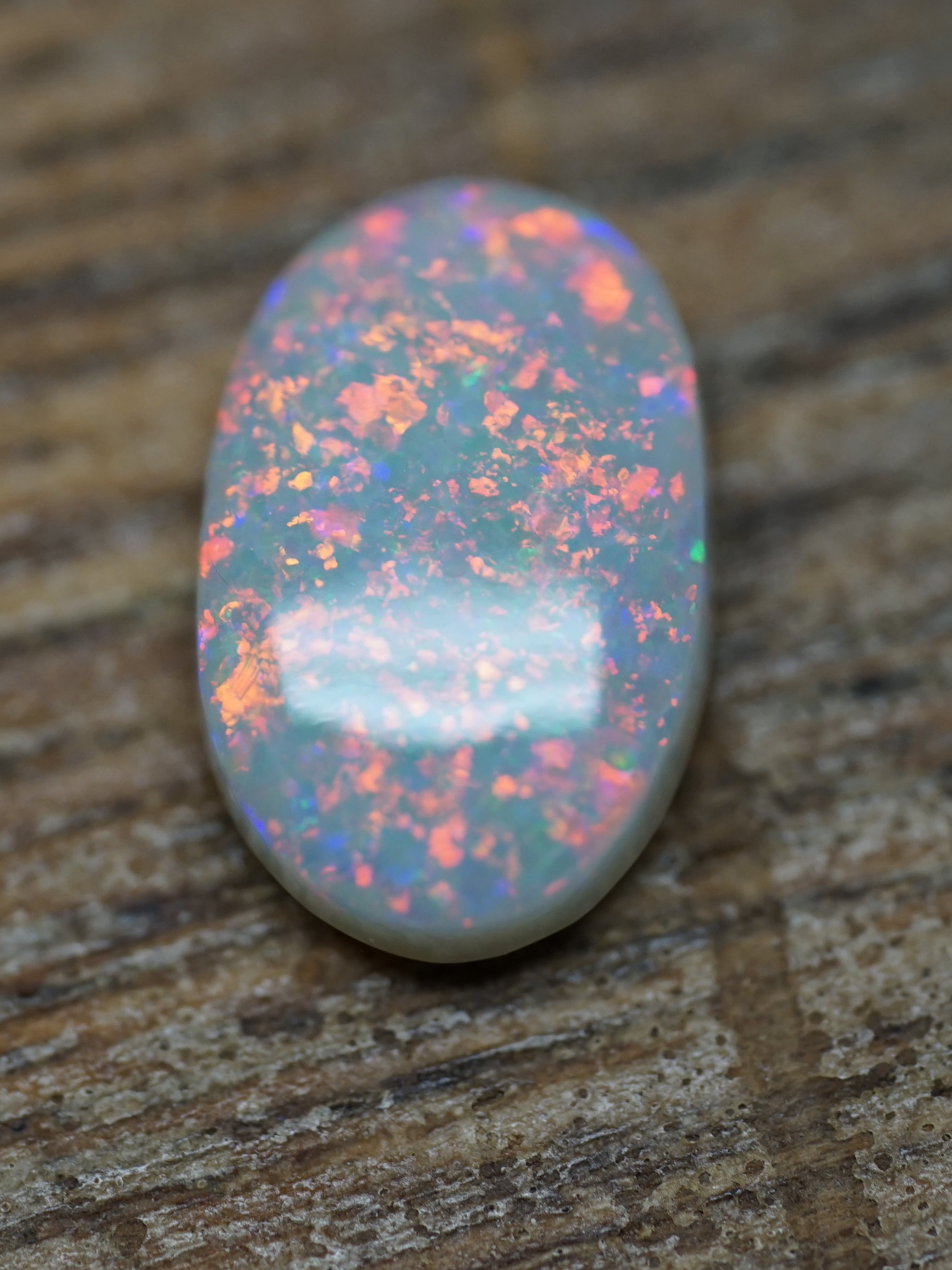 Coober Pedy Bright Orange Pinfire Pattern - 1.5 Carats. 0015
