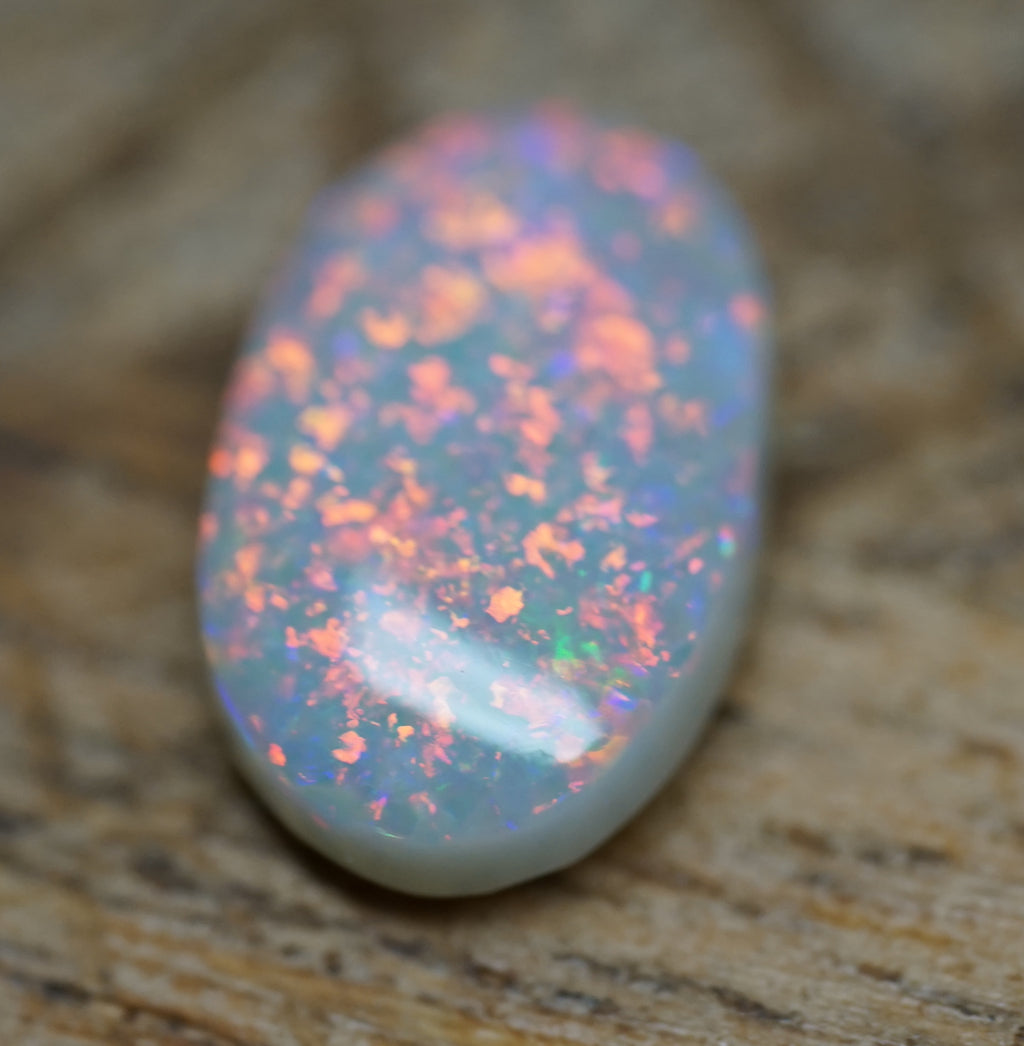 Coober Pedy Bright Orange Pinfire Pattern - 1.5 Carats. 0015